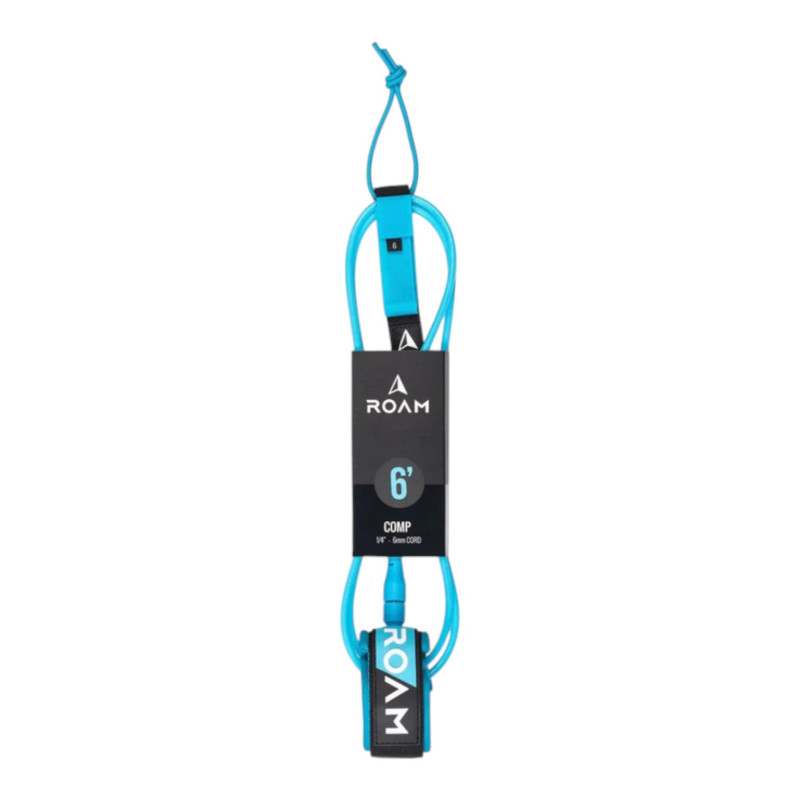 6' comp surf leash roam blue