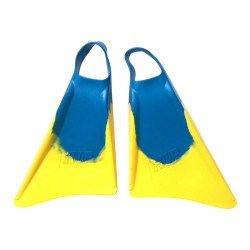 SF300 RIP asymmetrical bodyboard fins - yellow/blue